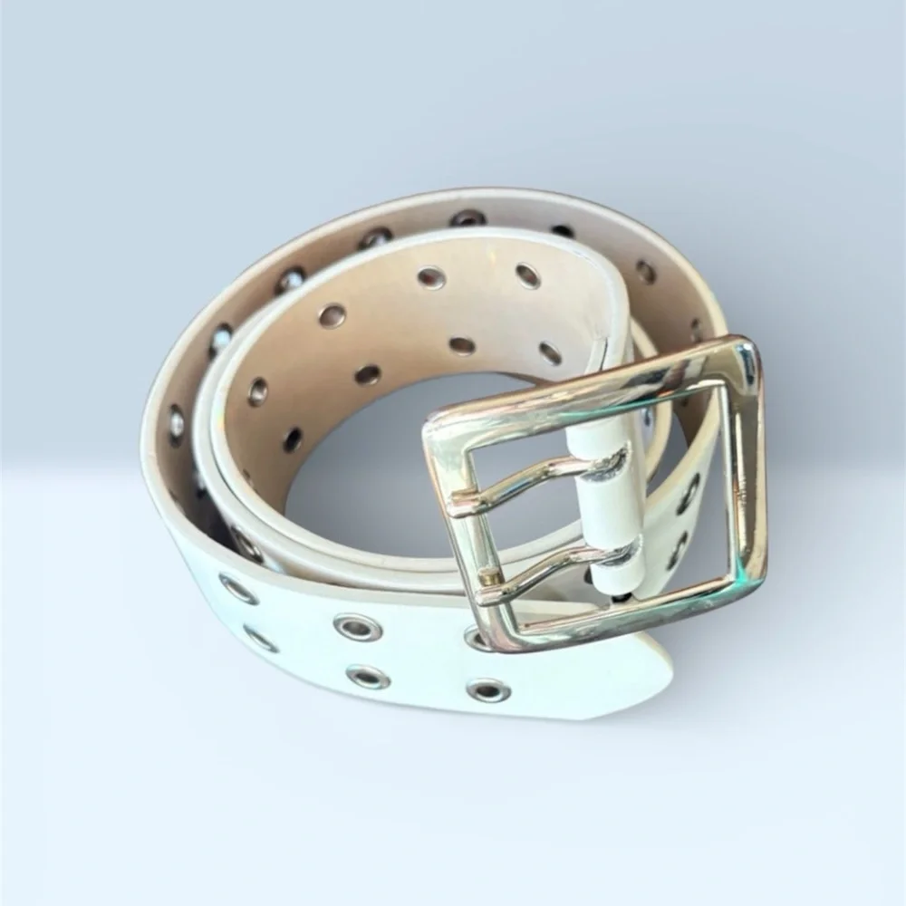 White Belt with Silver Buckle